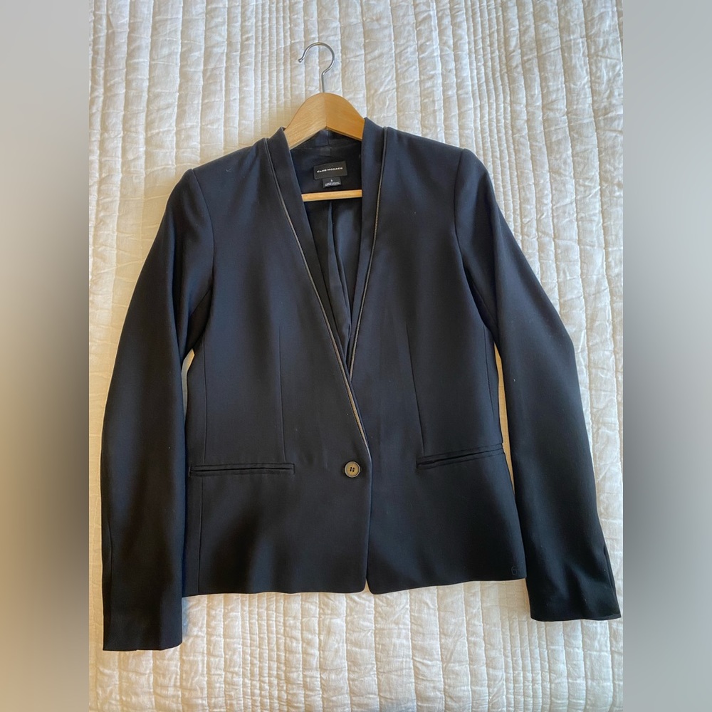 Club Monaco Black Wool Blazer